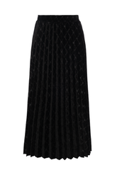 ASPECT TEEN VELVET SUNBURST PLEATED MIDI SKIRT